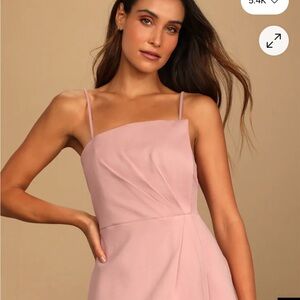 Lulu's Strapless Blush Pink Dress